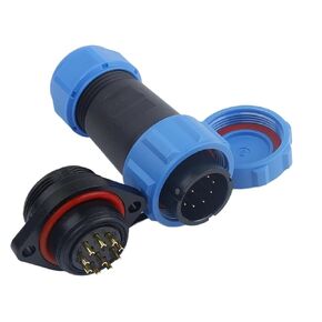 Welding Flange Type IP68 Waterproof Connector 2/3/4/5/6/7/9/10/12 Pin Male Female Socket Electrical Wire Connectors(SP21-7F) in Kuwait