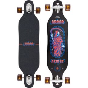 Arbor Axis Journey Reaper 37" Complete Longboard Skateboard – Drop Through Cruiser with Paris 180mm Reverse Kingpin Trucks, 69mm 78A Easyrider Wheels, ABEC 7 Bearings for Cruising, Carving & Commuting in Kuwait