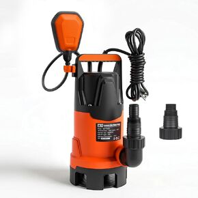 Prostormer 1HP Sump Pump for Dirty & Clean Water, 4200GPH Submersible Water Pump, 29ft Max Lift, Handles Solids Up to 1¼ Inches, Automatic Float Switch, for Draining Tanks, Basements, Window Wells in Saudi Arabia