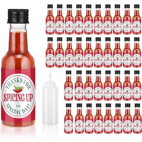 Willinglong 36 Pack Hot Sauce Wedding Favors for Guests Spicing up Our Special Day 1.7oz Mini Bridal Shower Favors Gifts Mexican Hot Sauce Plastic Bottles with Squeeze Bottle for Wedding Party in Kuwait