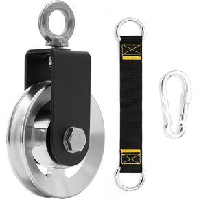 عجلة بكرة كابل من سبائك الألومنيوم مقاس 90 مم مطورة لنظام الصالة الرياضية المنزلية، شديدة التحمل مع أقصى حمل يصل إلى 600 رطل، متوافقة مع تمارين سحب LAT، وتمارين الضغط للأسفل ثلاثية الرؤوس وآلة الكابل in Kuwait