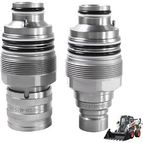 مجموعة قارنة توصيل سريعة هيدروليكية مسطحة الوجه مقاس 46 مم لبوبكات - 6679837 6680018 موصلات ذكر وأنثى - استبدال ISO 16028 للخدمة الشاقة لبوبكات S130 S150 S175 S185 T190 والمزيد in Kuwait