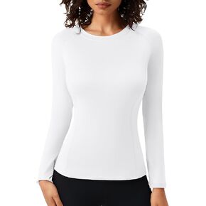 قمصان ضغط طويلة الأكمام للنساء، قمصان رياضية مناسبة للتمرين، سريعة الجفاف، قميص اليوغا والجري في صالة الألعاب الرياضية in Kuwait