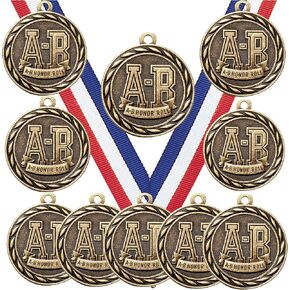 50 حزمة من جوائز الميداليات الذهبية من AB Honor Roll مع أشرطة للرقبة MS in Kuwait