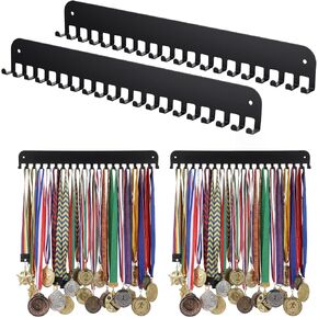 4 عبوات من حامل الميداليات المعدنية، حامل شماعات للعرض، مثبت على الحائط مع 20 خطافًا لأكثر من 60 ميدالية، حامل ميدالية سباق قوي لتشغيل جوائز رياضة كرة القدم الجمبازية in Kuwait