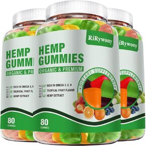 3 Packs Hemp Gummies for Sleep, Pain, Anxiety Relaxation and Peace, High Potency Edible Gummies Extra Strength Organic Hemp Oil Extract Vegan Bear Gummy - 240 Counts Candy in Kuwait