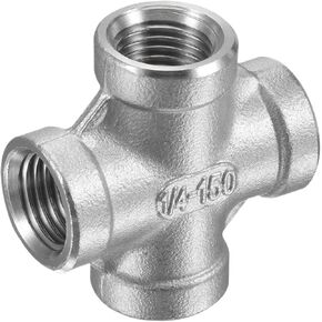1 PCS 3/8 NPT Female Thread 304 Stainless Steel Pipe Fitting Cross Hose Connector(1/4 NPT) in Kuwait