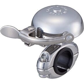 CATEYE OH-2300A Hibiki Bell - جرس دراجة نحاسي على الطراز الكلاسيكي مع تصميم مسمار من الألومنيوم، يناسب مقود 22.2 مم أو 25.4 مم، والطرق، والهجين، والدراجات ذات نمط التجوال in Kuwait
