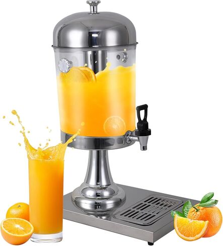 BAVNNRO 4.5 Gallon Drink Dispensers for Parties, Beverage Dispenser with Stand, Commercial Hot Cold Juice Dispenser with Ice Container and Stainless Steel Drip Trays for Beer, Water Lemonade in Saudi Arabia