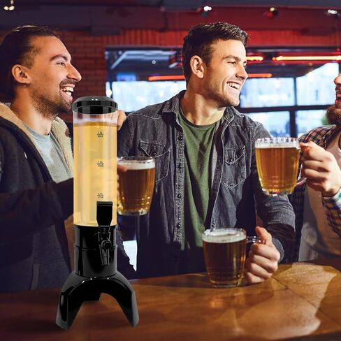 2 Pcs Mimosa Tower, 1.5L/50 Oz Drink Dispenser with Ice Tube for Parties, Beverage Dispenser for Beer, Liquor, Juice (Black) in Saudi Arabia