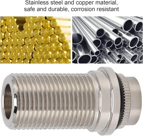 Beer Tap Locking Flange G5/8, 55mm Stainless Steel Brass Draft Dispenser Accessory for Adjustable Keg Home Brewing Commercial Use in Saudi Arabia