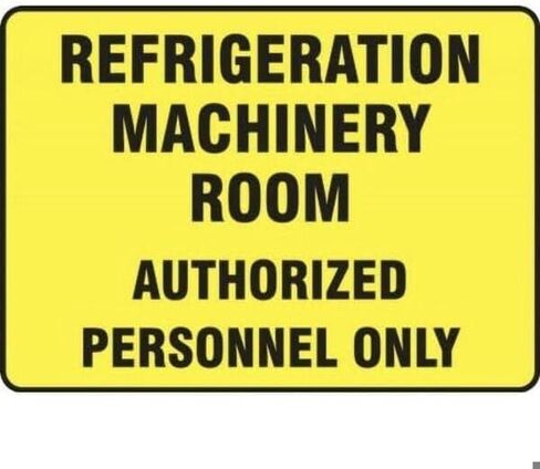 SAFETY SIGN REFRIGERATION MACHINERY, Mfr: MEQT500XL-A in Saudi Arabia