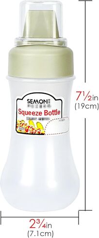 3PCS 5-Holes Squeeze Bottle for Sauces, Plastic Dressing Squirt, Ketchup With Cap Lids, Condiment for Liquids, BBQ, Dressing, Pancake Dispenser in Kuwait