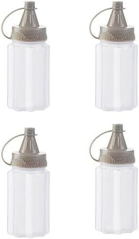 4Pcs/Set Mini Sauce Seasoning Bottle Barbecue Kitchen Portable Transparent Bottle PP Spices with Lid Jar Squeeze in Saudi Arabia