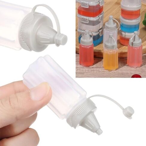 4Pcs/Set Mini Sauce Seasoning Bottle Barbecue Kitchen Portable Transparent Bottle PP Spices with Lid Jar Squeeze in Saudi Arabia