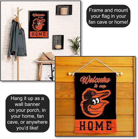 Baltimore Orioles Welcome To Our Home Double Sided Garden Flag in Saudi Arabia