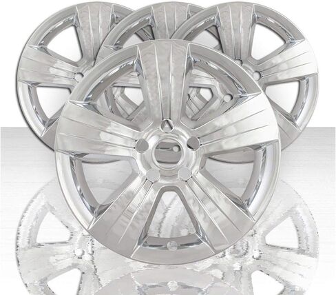 Auto Reflections Set of 4 17" 5 Spoke Wheel Skins for Jeep Patriot 2011-2017 - Gloss Black in Kuwait