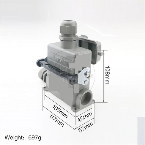 HDC-HE-16B-4 Rectangular Heavy Duty Connector 16 Pin core High Base in Saudi Arabia
