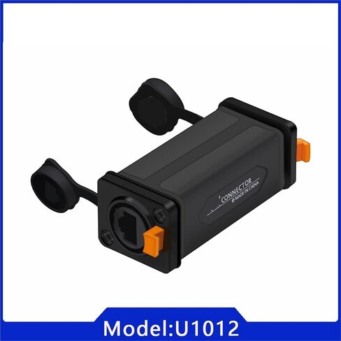 1Pc Aluminum Alloy/Plastic Housing RJ45 Female Coupler Straight Adapter Ethernet Connector Waterproof IP65 Panel Mount(Green) in Saudi Arabia