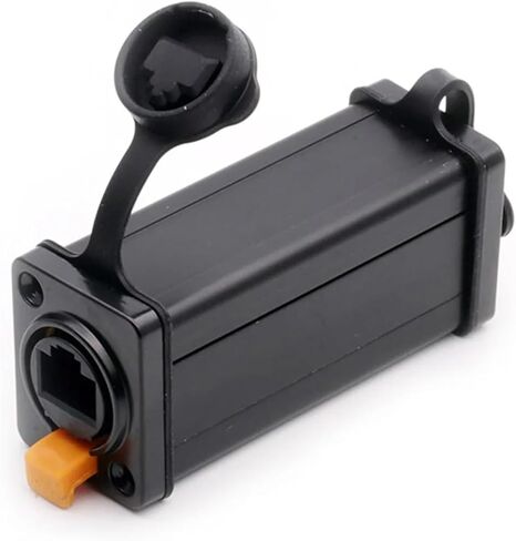 1Pc Aluminum Alloy/Plastic Housing RJ45 Female Coupler Straight Adapter Ethernet Connector Waterproof IP65 Panel Mount(Green) in Saudi Arabia