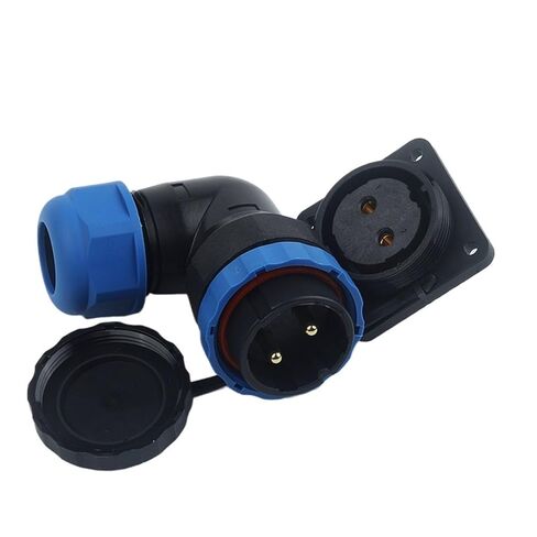 SP28 Square IP68 Waterproof Male Female Socket Cable Connector Elbow Port Pin(SPW28-5S) in Saudi Arabia