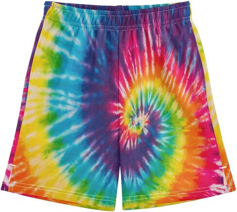 Rainbow Tie Dye Boys Athletic Shorts Kids Basketball Shorts Gym Short for Summer M in Saudi Arabia