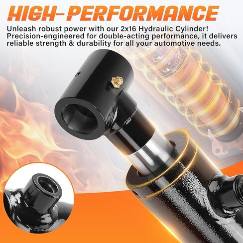 2x16 Hydraulic Cylinder - Double Acting Welded Cross Tube Hydraulic Cylinder 2" Bore x 16" Stroke - Universal Hydraulic Cylinders (2x16) - 3500 Psi in Saudi Arabia
