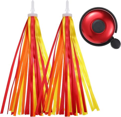 Bike Bells Bike Streamers Bikes Tassels Grips Ribbon Accessories Decorations for Tricycle Handles in Saudi Arabia