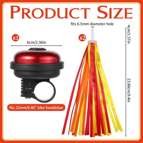 Bike Bells Bike Streamers Bikes Tassels Grips Ribbon Accessories Decorations for Tricycle Handles in Saudi Arabia