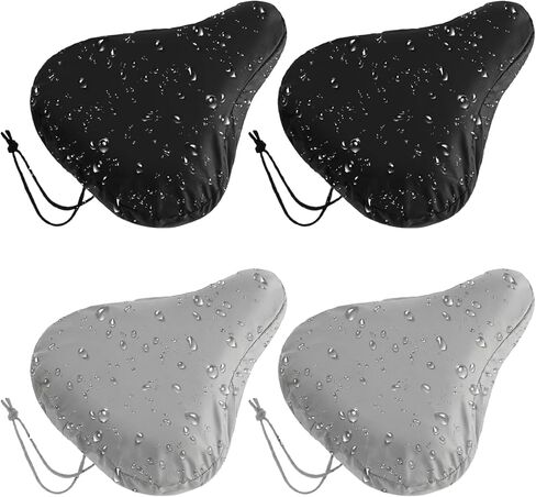 Grevosea 4PCS Bike Seat Cover Waterproof, Bicycle Seat Cover for Multiple Bicycles and E-Bikes 210d Durable Outdoor Protection Unisex Bicycle Seats Cushion Protectors Unisex in Saudi Arabia