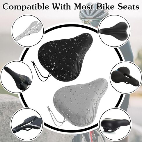 Grevosea 4PCS Bike Seat Cover Waterproof, Bicycle Seat Cover for Multiple Bicycles and E-Bikes 210d Durable Outdoor Protection Unisex Bicycle Seats Cushion Protectors Unisex in Saudi Arabia