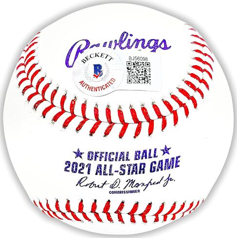 Mookie Betts Autographed Official 2021 All Star Game Logo M.L.B Game Baseball Los Angeles Beckett BAS QR Stock #218699 in Saudi Arabia