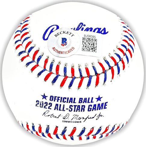 Mookie Betts Autographed Official 2022 All Star Game Logo M.L.B Game Baseball Los Angeles Beckett BAS QR Stock #218700 in Saudi Arabia