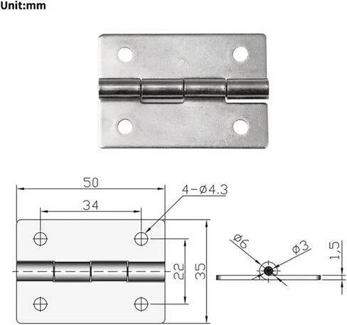 Industrial Cabinet Communication Equipment Folding Hinge Hardware 1Pcs in Saudi Arabia