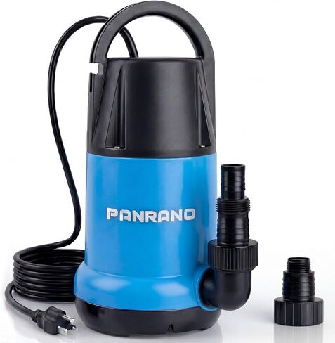 مضخة مستنقع 1 حصان مضخة مياه غاطسة نظيفة وقذرة 3700 جيجا في الساعة مضخات تصريف محمولة لأحواض السباحة الساخنة ونقل المياه في الطابق السفلي، أزرق فاتح in Kuwait