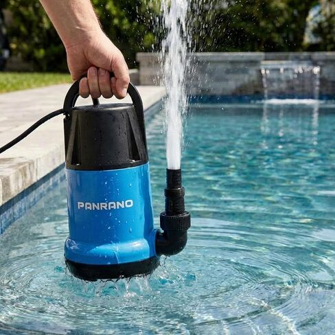 مضخة مستنقع 1 حصان مضخة مياه غاطسة نظيفة وقذرة 3700 جيجا في الساعة مضخات تصريف محمولة لأحواض السباحة الساخنة ونقل المياه في الطابق السفلي، أزرق فاتح in Kuwait