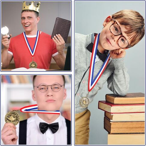 12 Pcs Academic Excellence Graduation Award Medals Bulk Scholastic Award Medals with Neck Ribbons Prize Gift for Tournaments Competitions Party in Saudi Arabia