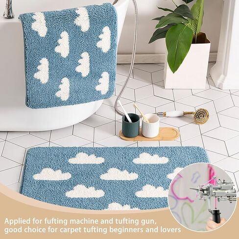 1*PC 40"x 40" Rug Backing Non-Slip, Rug Tufting Cloth for Tufting Gun, Rug Making, Thick Carpet Edging Fabric with Plum Blossom Pattern for DIY Crafts, Punch Needle Monks Cloth for Rug Making in Saudi Arabia