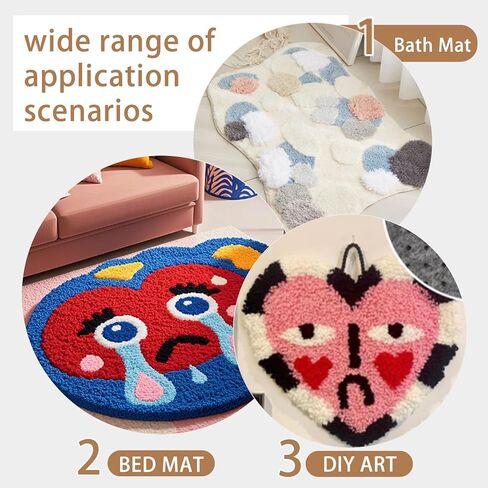 1*PC 40"x 40" Rug Backing Non-Slip, Rug Tufting Cloth for Tufting Gun, Rug Making, Thick Carpet Edging Fabric with Plum Blossom Pattern for DIY Crafts, Punch Needle Monks Cloth for Rug Making in Saudi Arabia