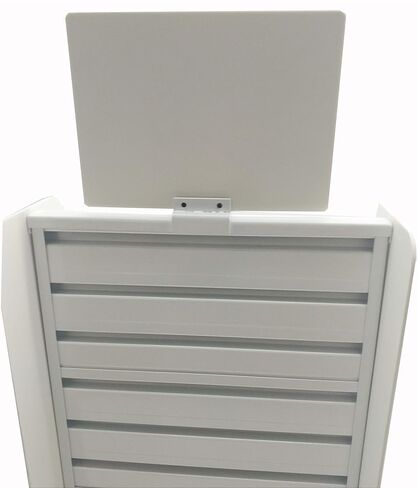 FixtureDisplays® White Slatwall عرض كونترتوب رف POP POS حامل البيع بالتجزئة 11561-WHITE in Saudi Arabia