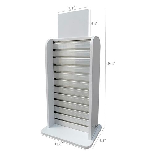 FixtureDisplays® White Slatwall عرض كونترتوب رف POP POS حامل البيع بالتجزئة 11561-WHITE in Saudi Arabia