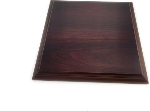 قاعدة عرض مربعة من خشب MDF، مقاس 10x10 بوصة، حافة Ogee، حامل منحوتة فنية باللون البني in Saudi Arabia