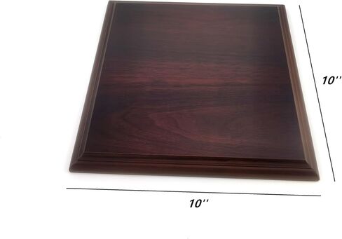 قاعدة عرض مربعة من خشب MDF، مقاس 10x10 بوصة، حافة Ogee، حامل منحوتة فنية باللون البني in Saudi Arabia