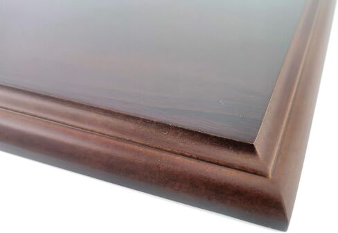قاعدة عرض مربعة من خشب MDF، مقاس 10x10 بوصة، حافة Ogee، حامل منحوتة فنية باللون البني in Saudi Arabia