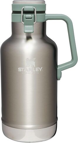 Stanley Classic Easy-Pour Growler 64 oz | Keeps Beer Cold or Coffee Hot | Leakproof Steel Lined Lid and Easy to Carry Handle | Insulated Stainless Steel | BPA-Free | Frost Gloss in Saudi Arabia