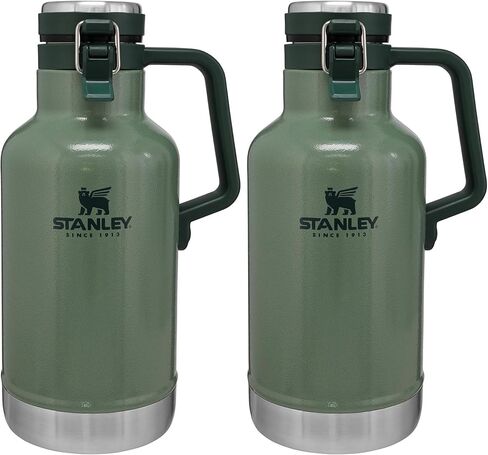 Stanley Classic Easy-Pour Growler 64 oz | Keeps Beer Cold or Coffee Hot | Leakproof Steel Lined Lid and Easy to Carry Handle | Insulated Stainless Steel | BPA-Free | Frost Gloss in Saudi Arabia