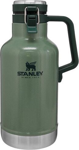 Stanley Classic Easy-Pour Growler 64 oz | Keeps Beer Cold or Coffee Hot | Leakproof Steel Lined Lid and Easy to Carry Handle | Insulated Stainless Steel | BPA-Free | Frost Gloss in Saudi Arabia