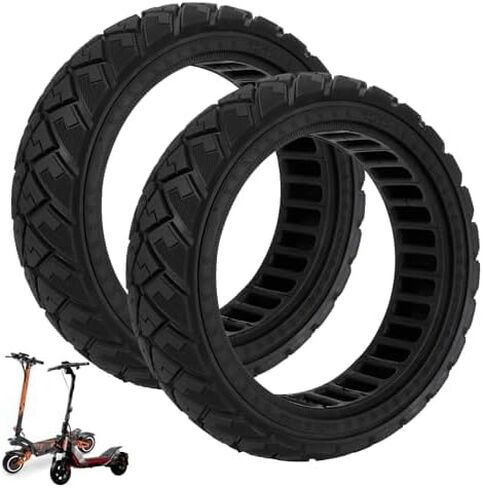 70/60-7.5 Off-Road Solid Tire 10 inch for Ninebot ZT3 Kukirin G3 Pro Sport Electric Scooters,Tubeless Rubber Tires Front or Rear E-Scooter Tire Replacement(4 Color) (LL-7060/7.5solid-color, 2pcs) in Kuwait