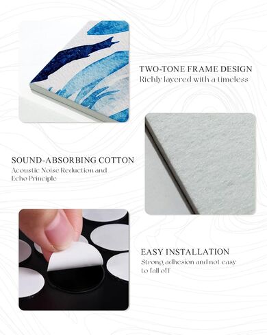 ARPEOTCY Acoustic Art Wall Panels for Bedroom, Recording Office, podcast, TV, 48x32in, Ocean Wall decor, Watercolor Fish Art Picture, Soundproof Sound Absorbing, 8pcs in Kuwait