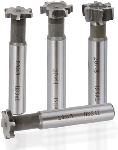 1 قطعة T فتحة القاطع نهاية مطحنة 10 12 16 20 30 32 مللي متر فتحة راوتر بت HSS نهاية مطحنة لقطع سبائك الألومنيوم الخشب التنغستن الصلب 4 المزامير قاطعة الطحن in Kuwait